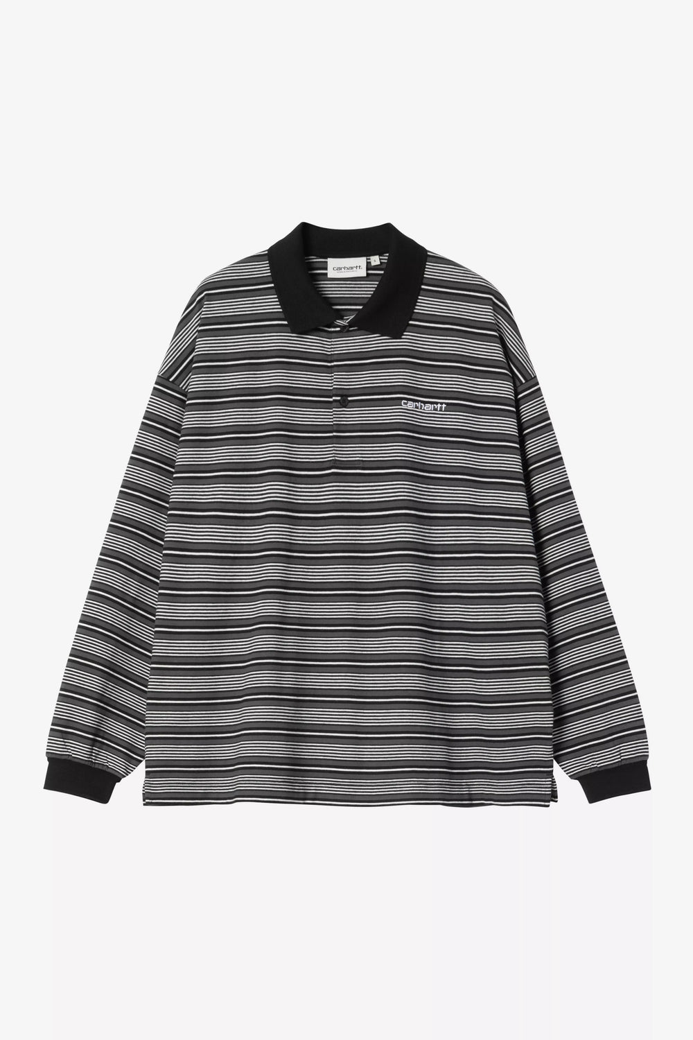 LARGO STRIPES POLO IN BLACK POLO CARHARTT 