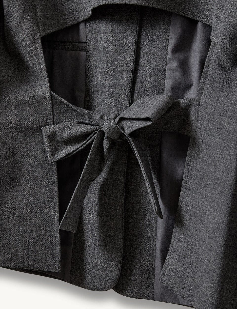 GRAND BACK BLAZER IN GREY MELANGE BLAZER THE GARMENT 