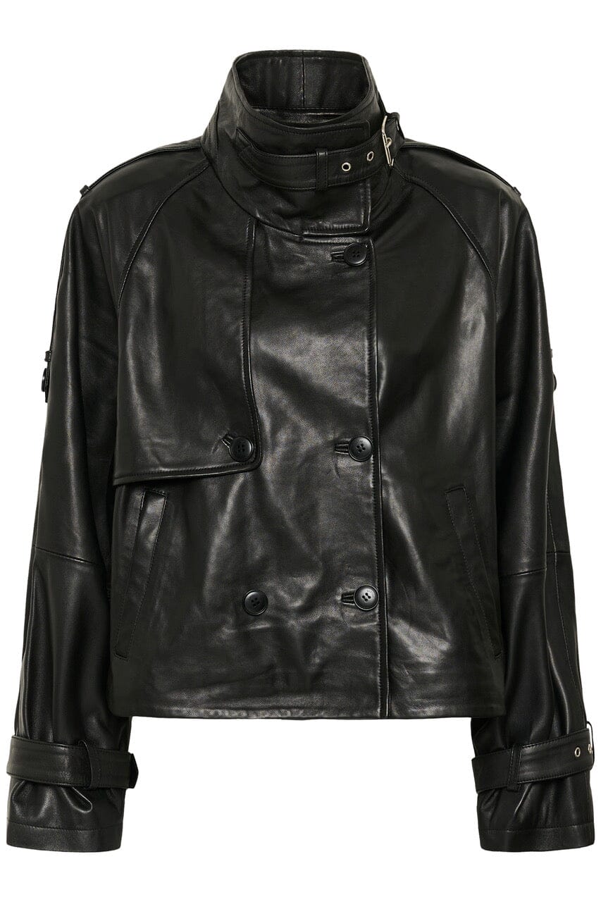 AVIC LEATHER JACKET IN BLACK JACKET GESTUZ 