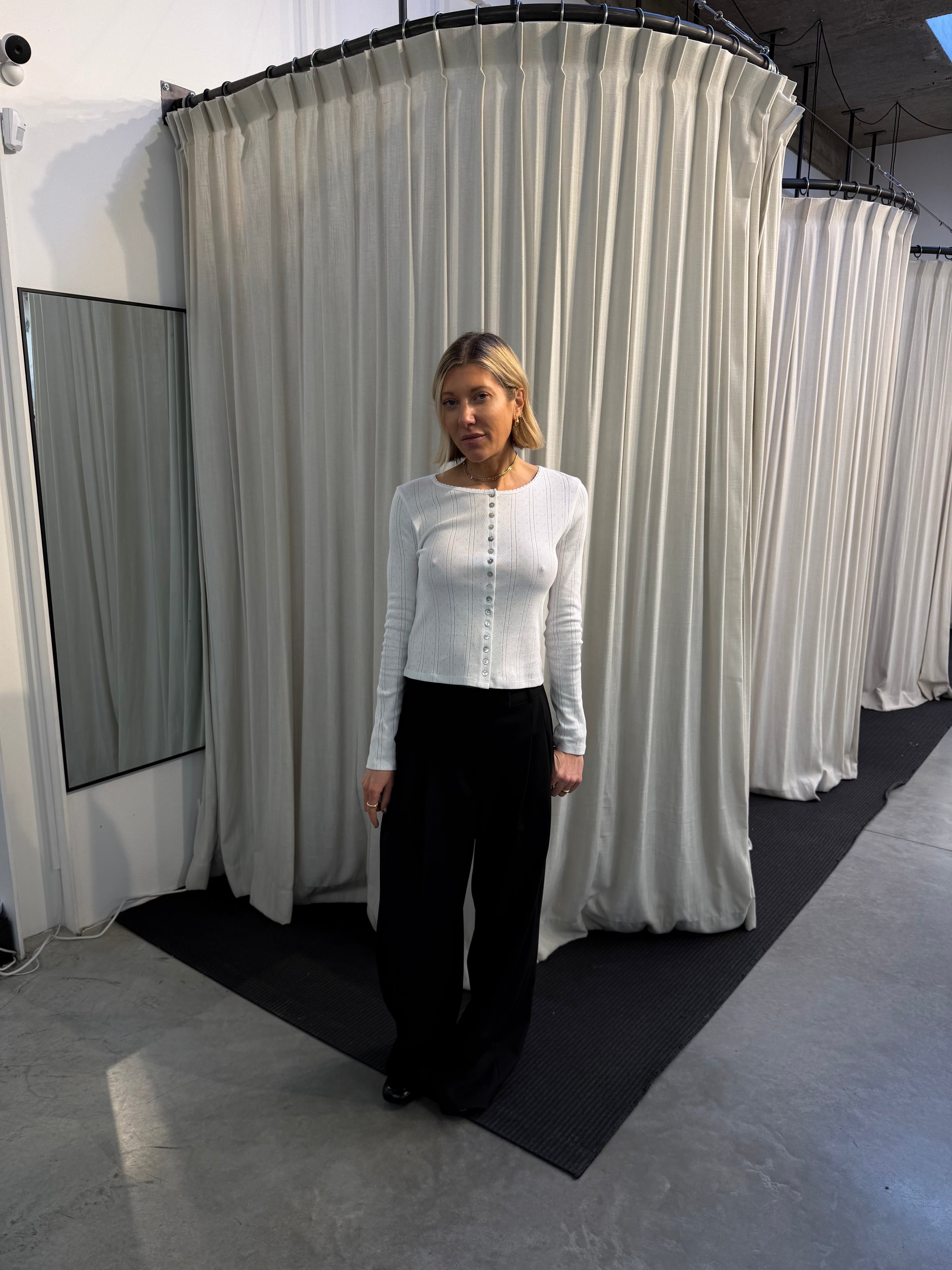 ROHE-POINTELLE CARDIGAN-OFF WHITE CARDIGAN ROHE 