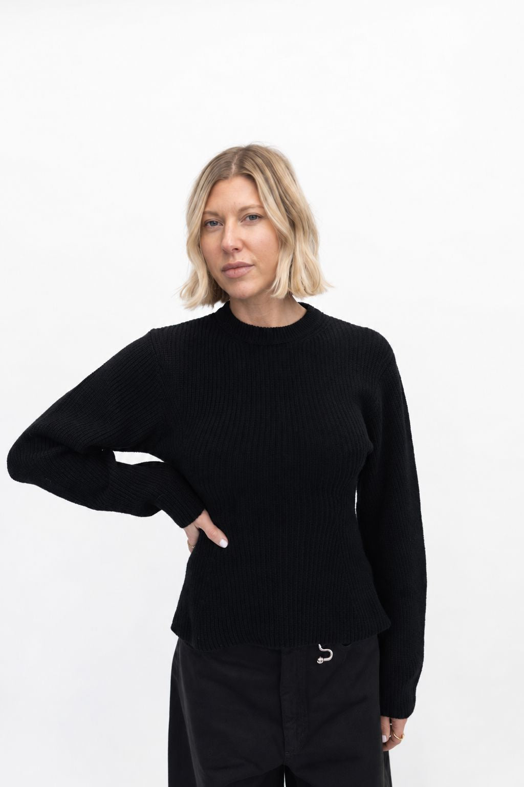 ELODIE KNIT IN BLACK KNIT THE LATEST 
