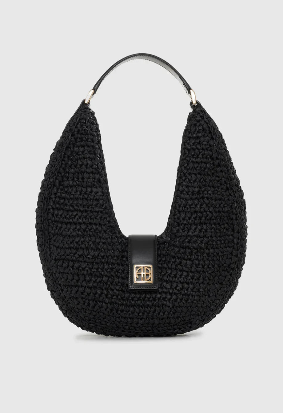 ANINE BING-LOU BAG MONOGRAM-BLACK BAG ANINE BING 