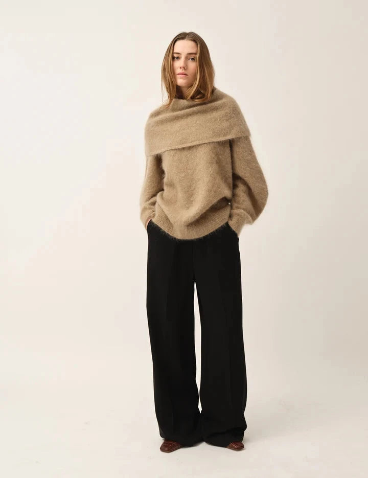 THE GARMENT-ROMA NECK SWEATER-RAW KNIT THE GARMENT 