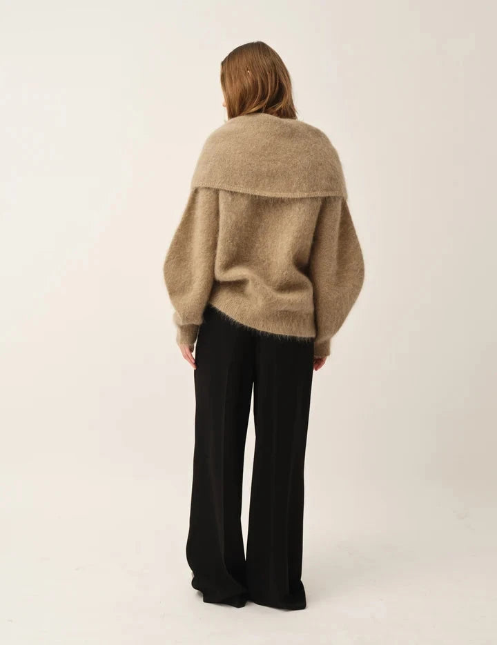 THE GARMENT-ROMA NECK SWEATER-RAW KNIT THE GARMENT 
