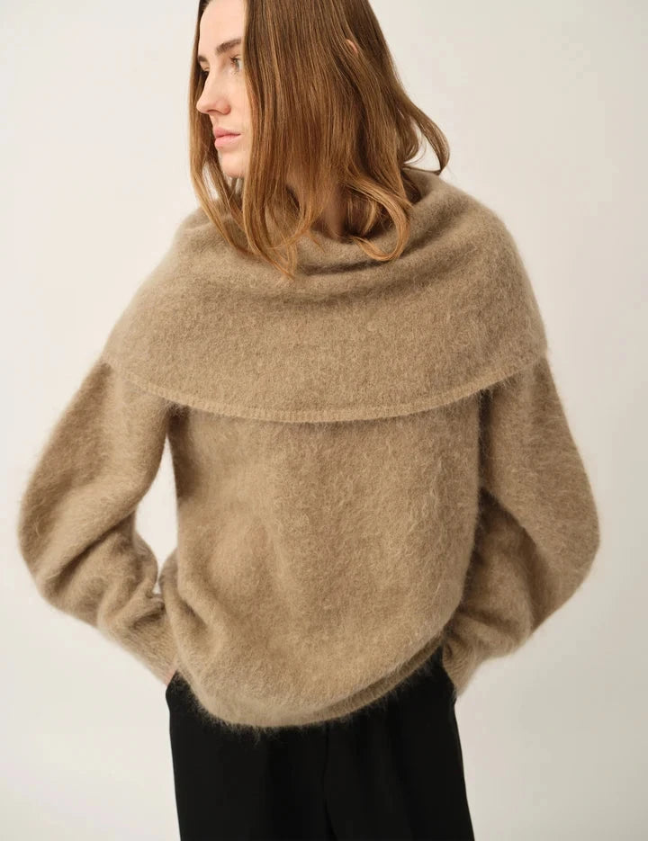 THE GARMENT-ROMA NECK SWEATER-RAW KNIT THE GARMENT 