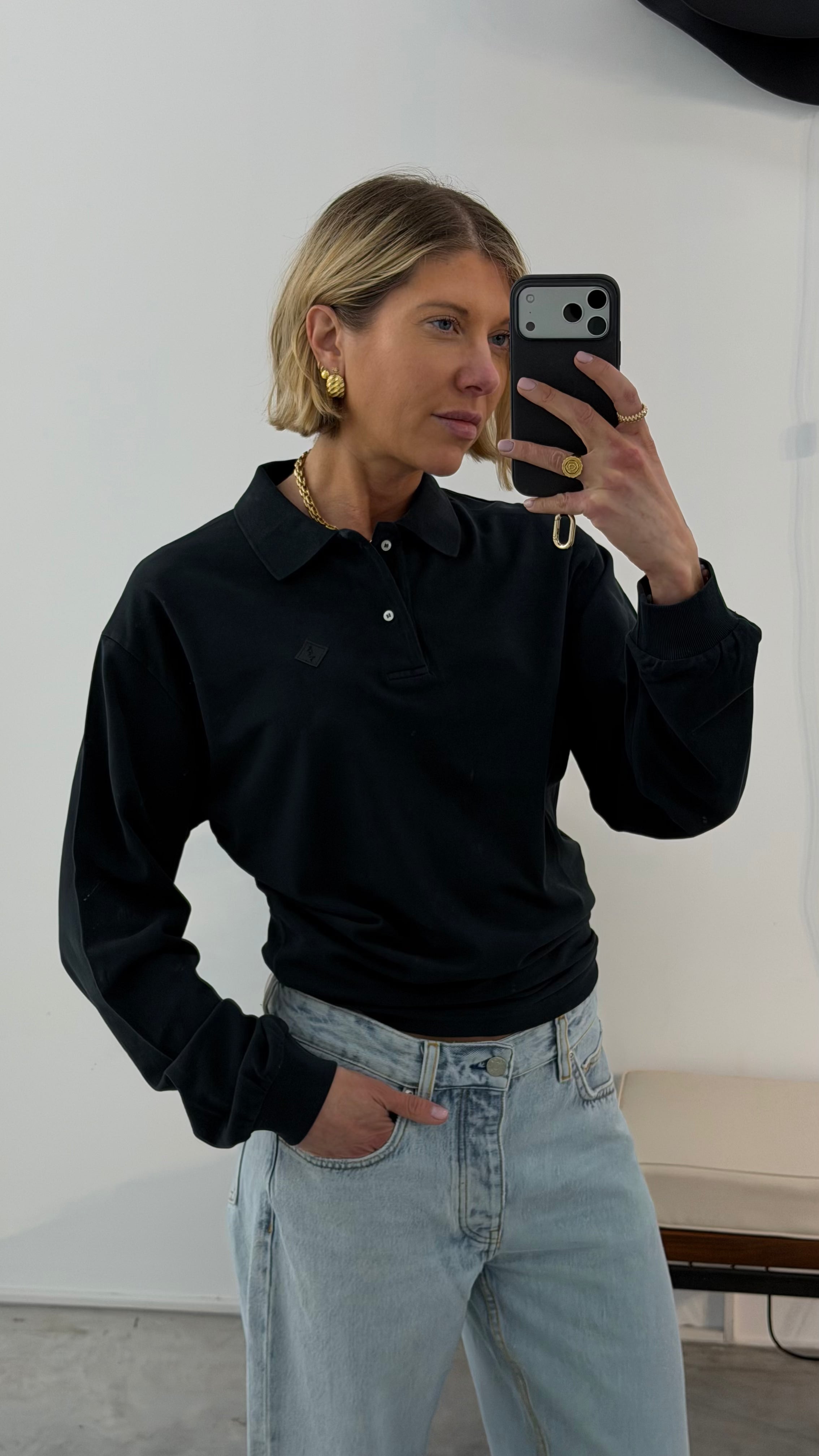 FREDDIE POLO T-SHIRT IN CARBON TEES HAIKURE 