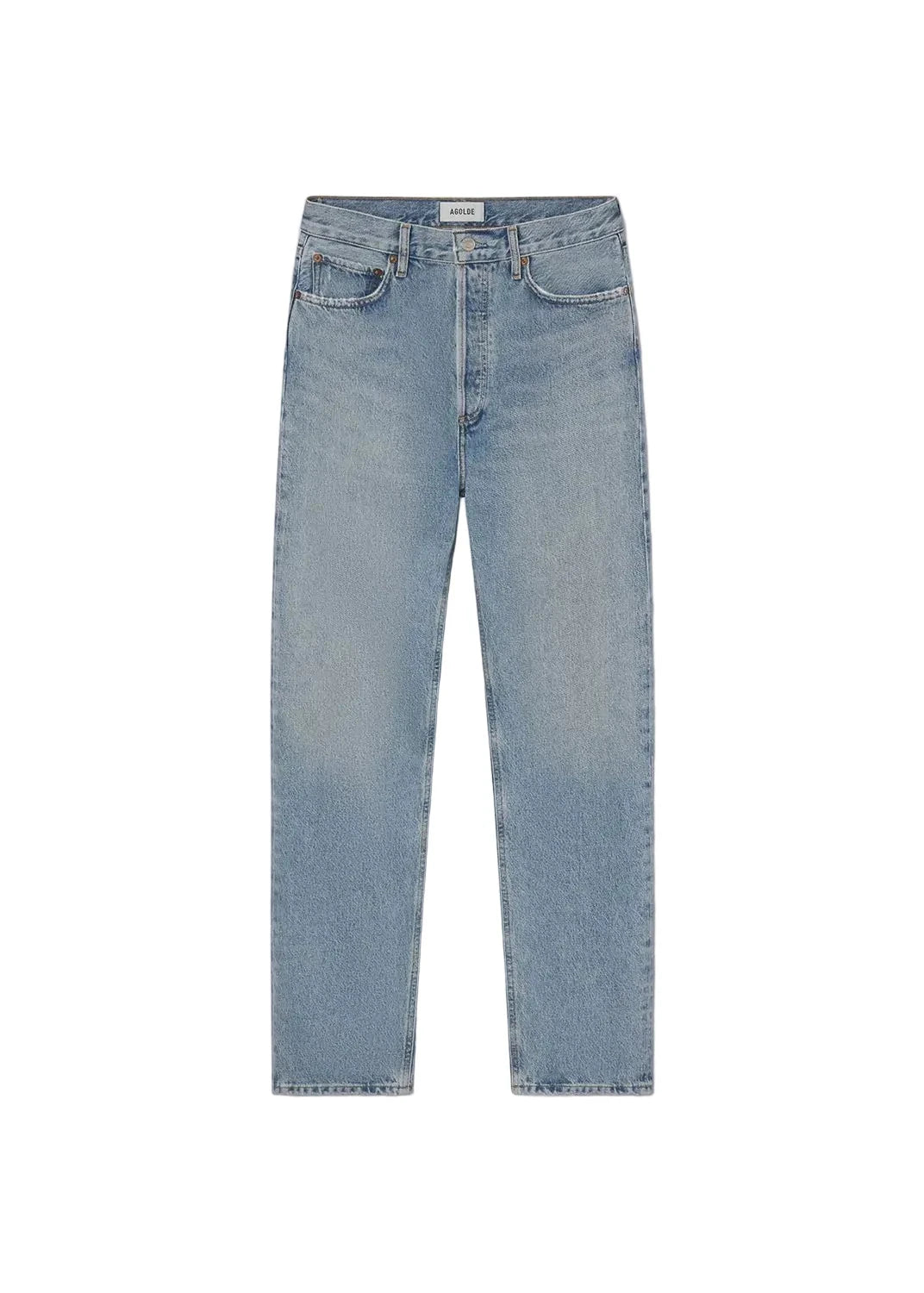 90S PINCH WAIST HIGH RISE STRAIGHT LONG IN FORCE JEANS AGOLDE 