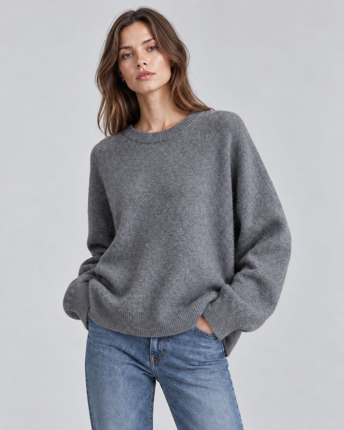 BRADLEY SWEATER IN GREY KNIT BY MALENE BIRGER 