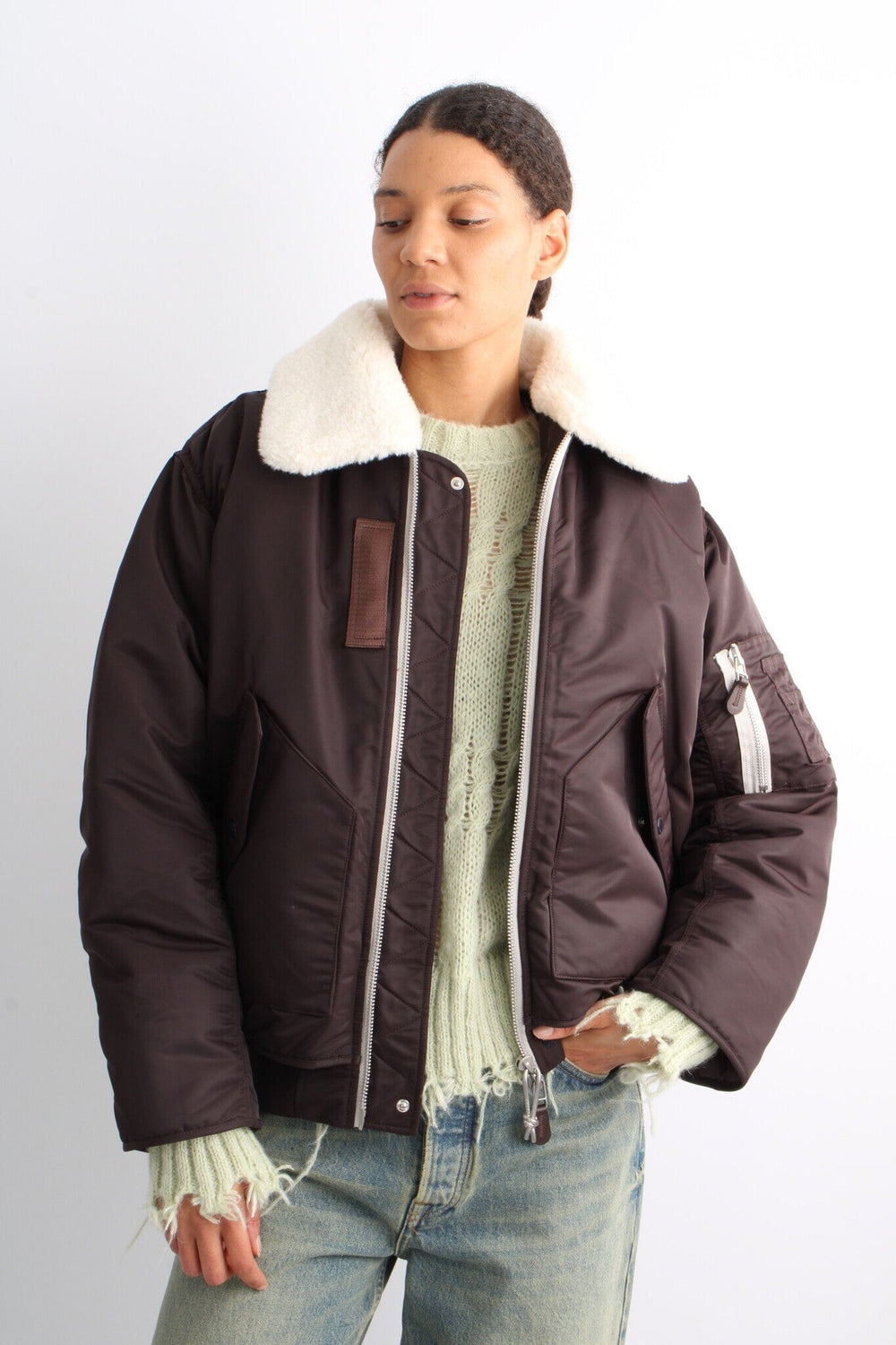 POLARIS AVIATOR JACKET IN BROWN JACKET EYTYS 