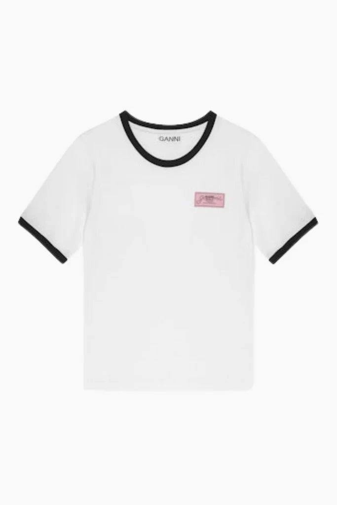 HEAVY COTTON FITTED T-SHIRT T-SHIRT GANNI 