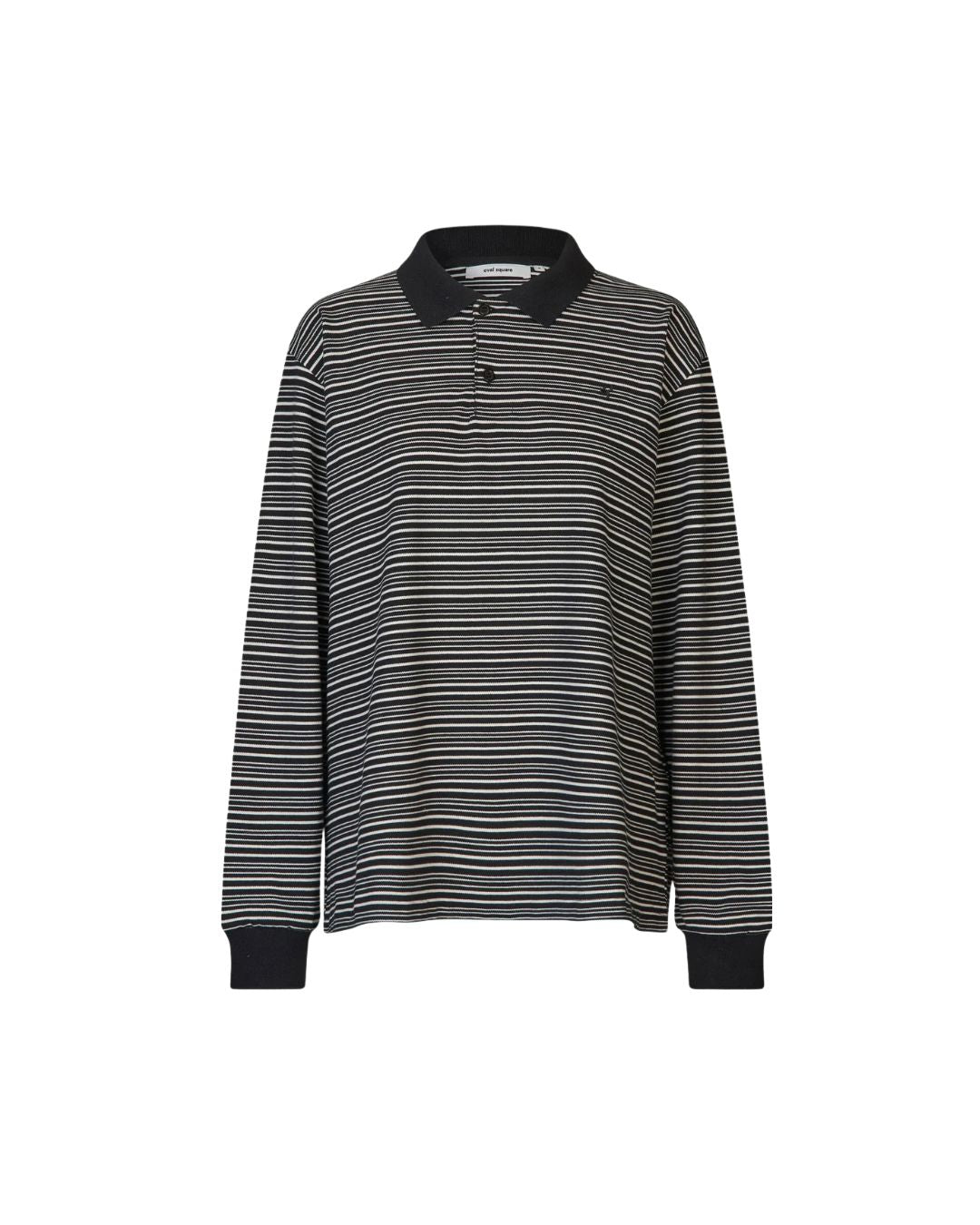 STEFFI OVERSIZED POLO BLACK POLO OVAL SQUARE 