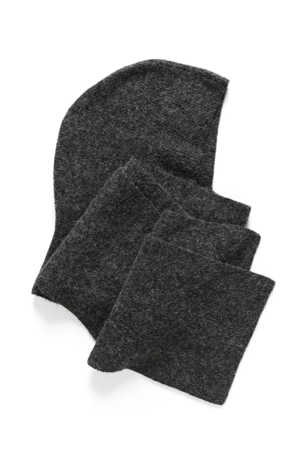 GESTUZ-ALPHA WOOL HOODSCARF-CHARCOAL MELANGE HOODSCARF GESTUZ 