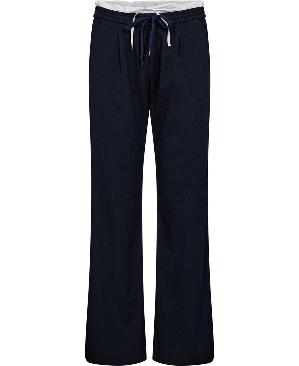 SCOTT DRAWSTRING CONTRAST PANTS IN DARK BLUE PANT DESIGNER REMIX 