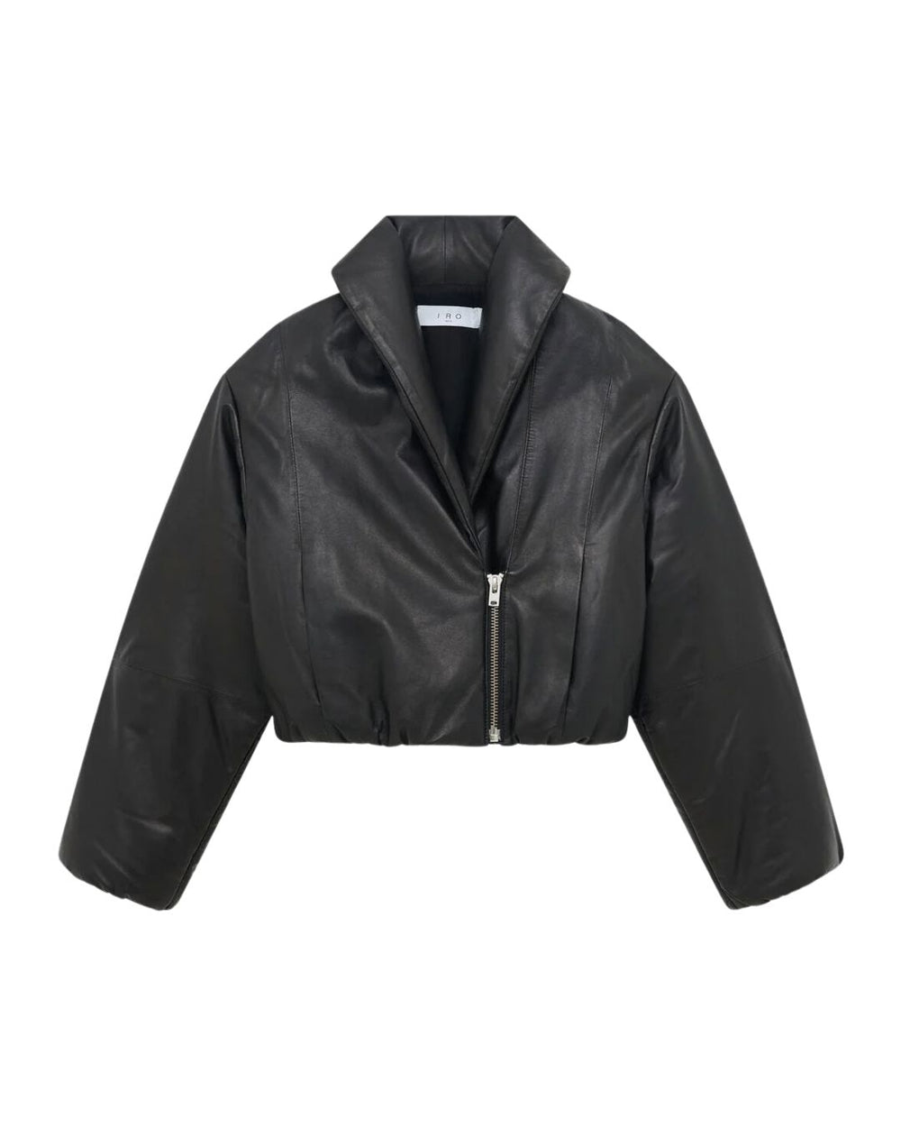 AUXENCE SHORT LEATHER BOMBEr JACKET IRO 
