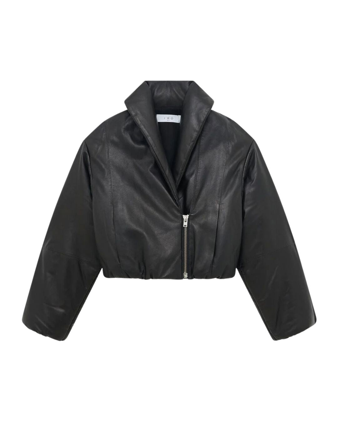 AUXENCE SHORT LEATHER BOMBEr JACKET IRO 
