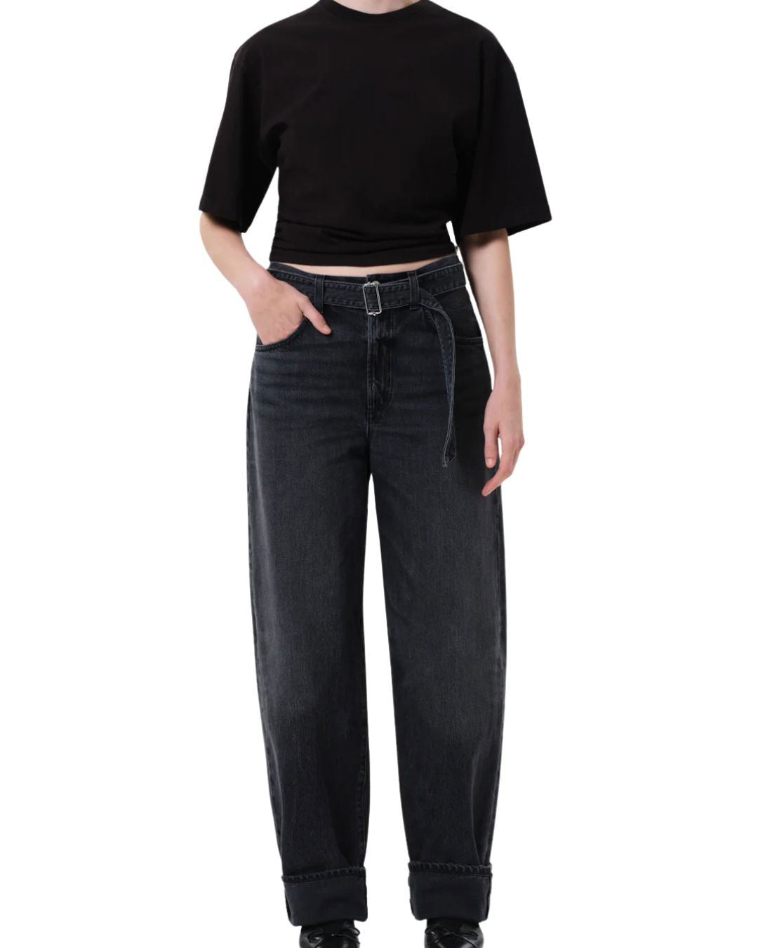 【YOURNUS】Kai Brush Black Wide Denim 3314-