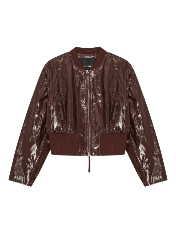 HERRY LEATHER BOMBER JACKET