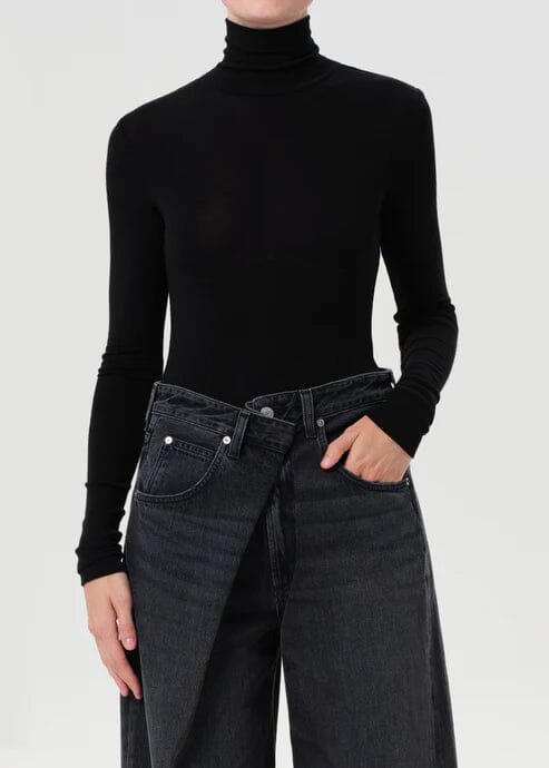 AGOLDE-WILMA BODYSUIT-BLACK BODY AGOLDE 