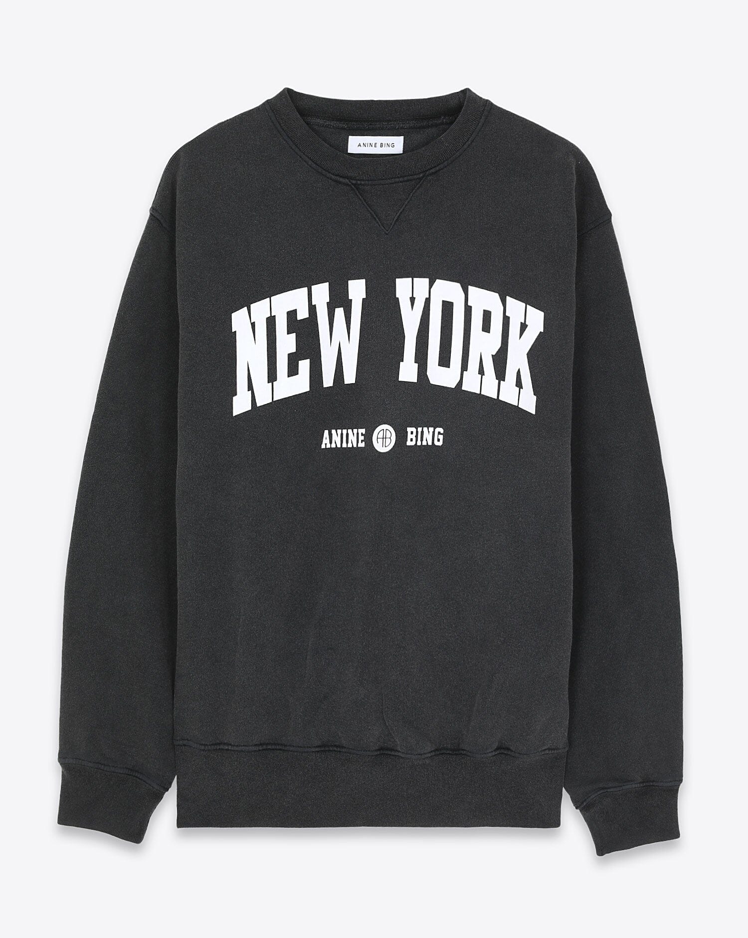 RAMONA SWEATSHIRT NEW YORK-WASHED BLACK SWEATSHIRT ANINE BING 