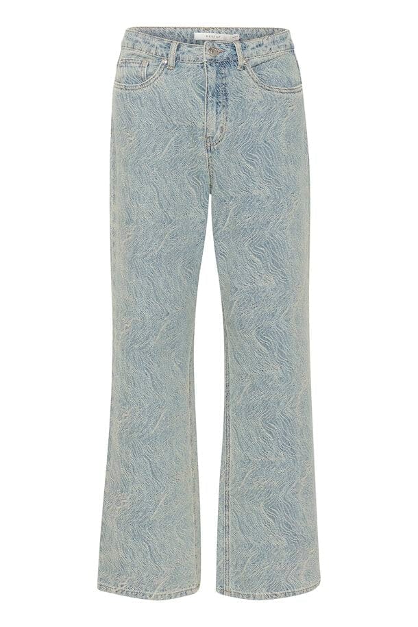 GIANNA WIDE JEANS IN WHITE MARBLE JEANS GESTUZ 