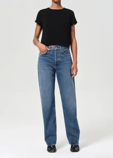 KELLY JEAN STRAIGHT IN BLUE ESSENCE JEANS AGOLDE 