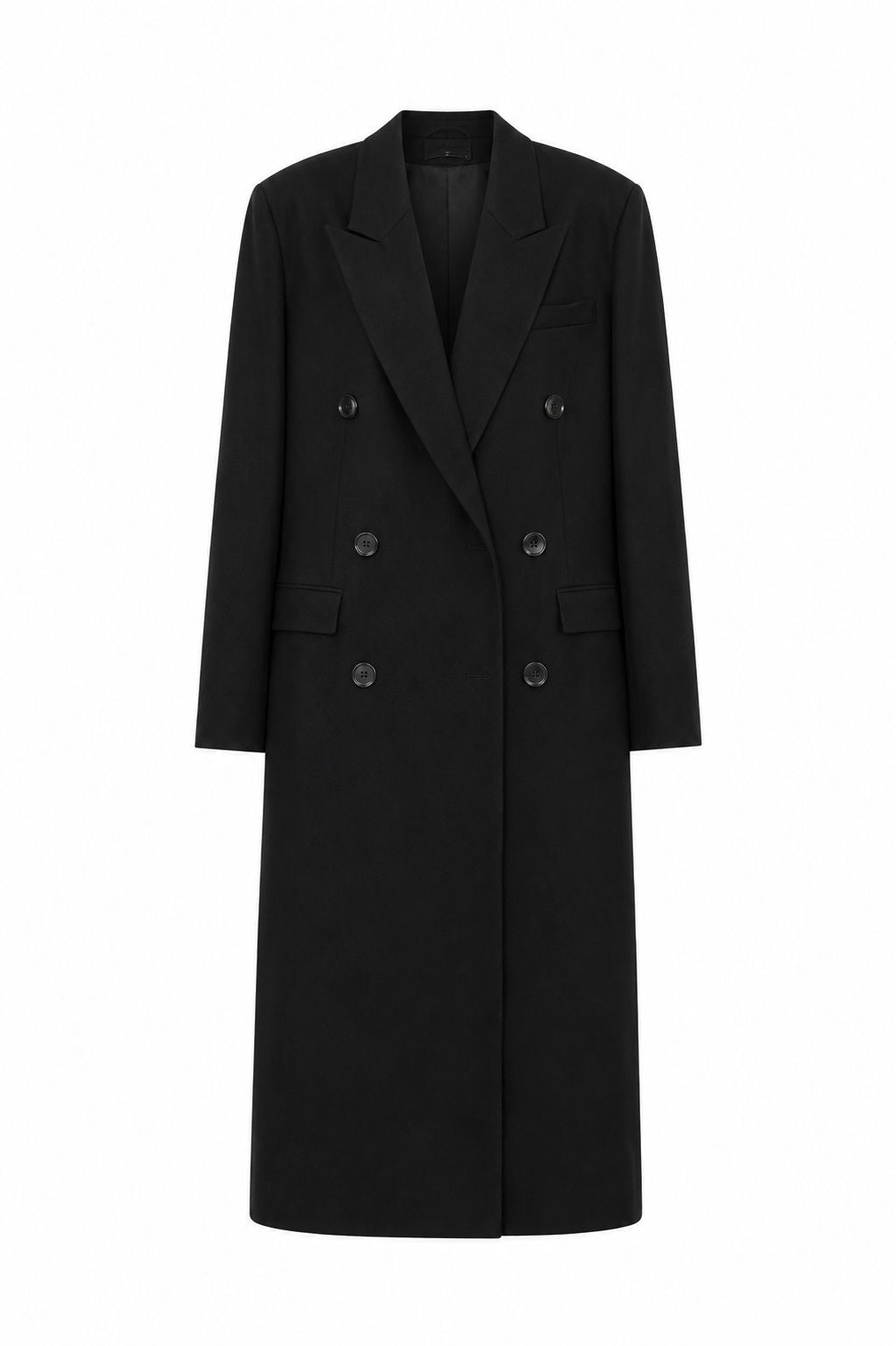 YOKO BLAZER COAT IN BLACK COAT OVAL SQUARE 