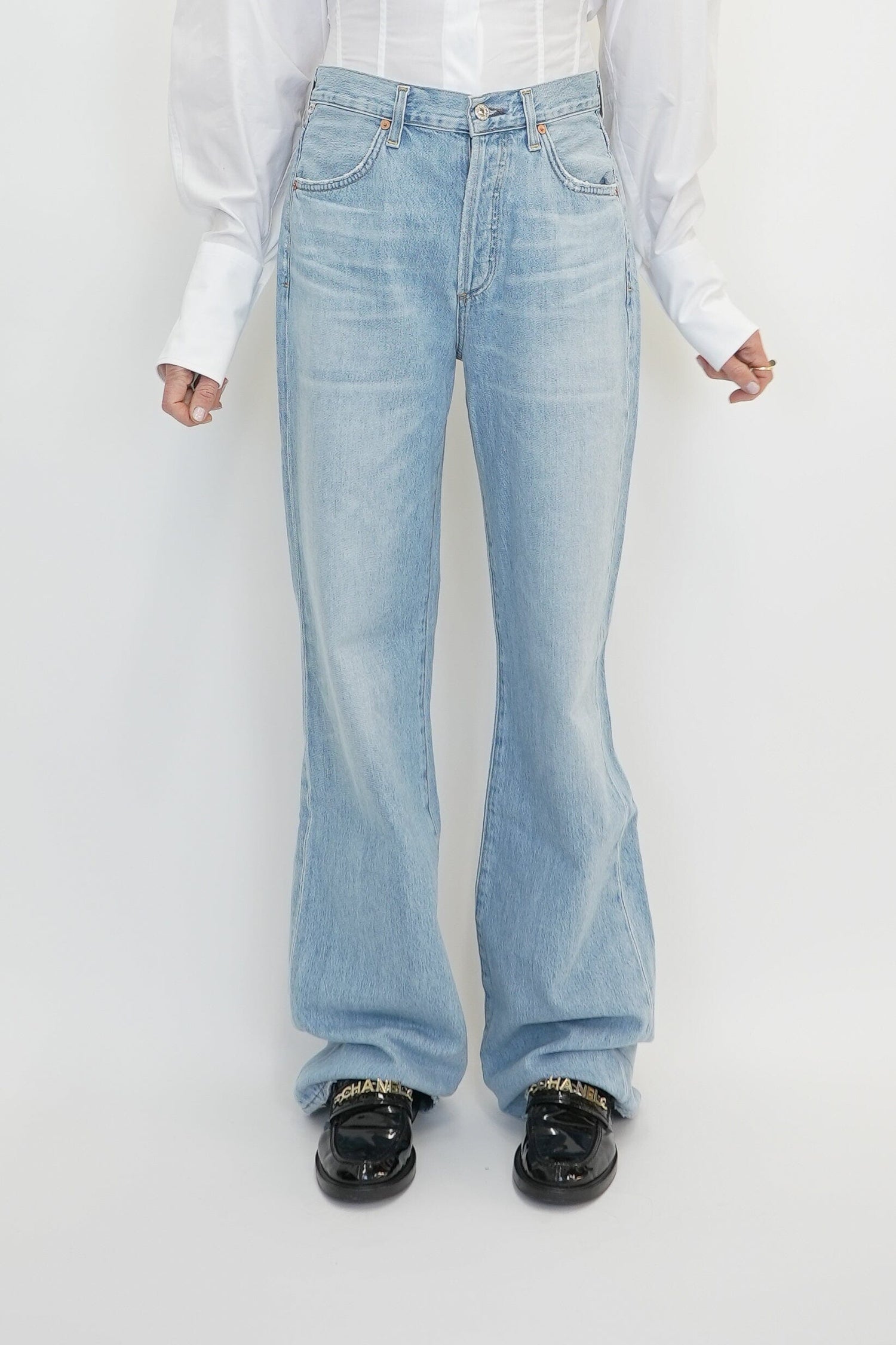 ANNINA HIGH RISE WIDE LEG JEANS IN TULAROSA JEANS CITIZENS OF HUMANITY 