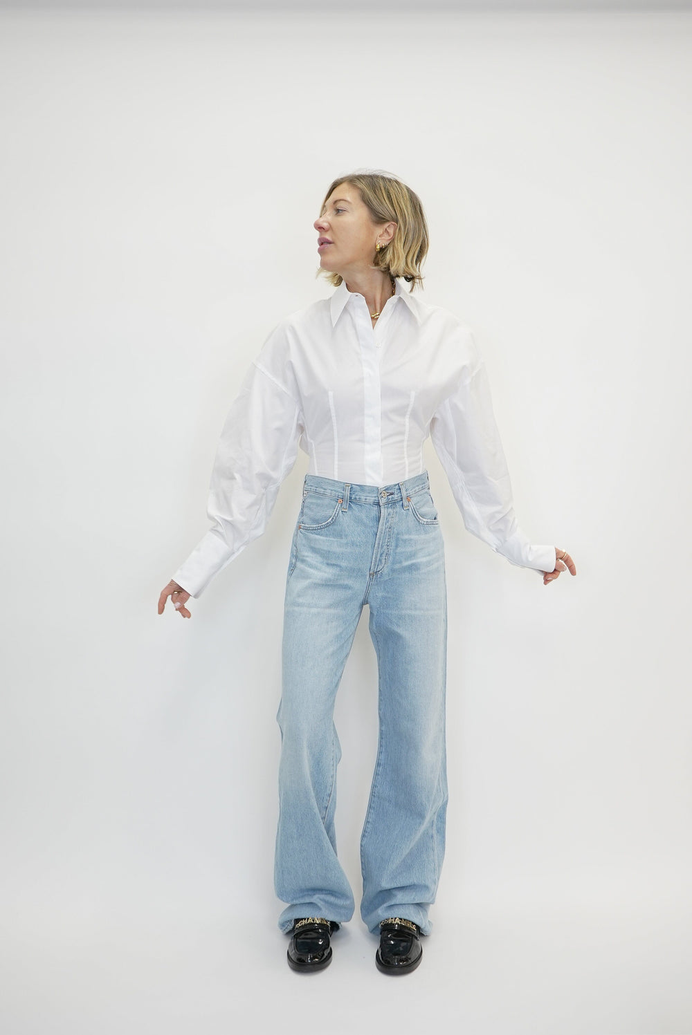 ANNINA HIGH RISE WIDE LEG JEANS IN TULAROSA JEANS CITIZENS OF HUMANITY 