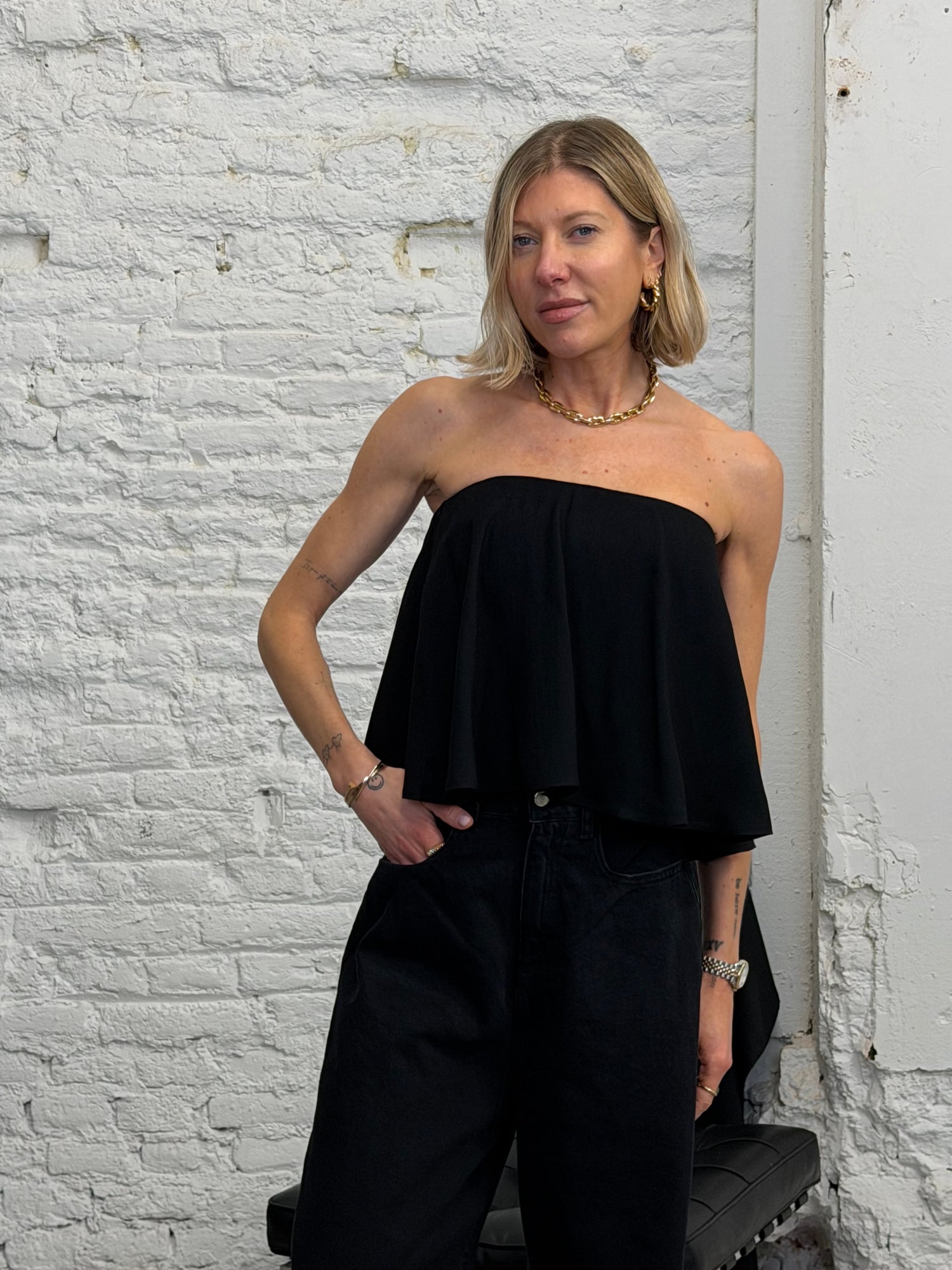 OPAL TOP IN BLACK TOP HERSKIND 