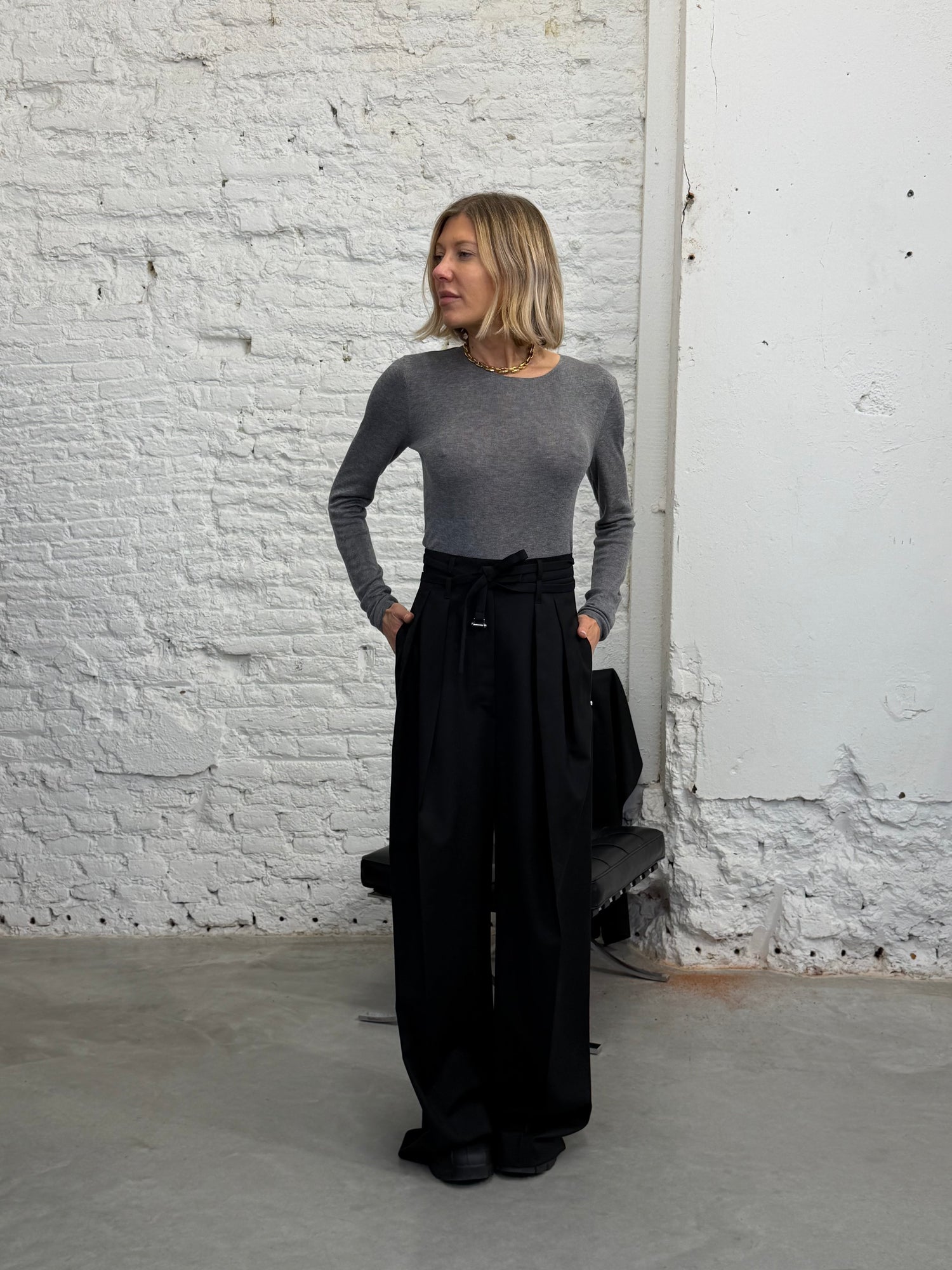 ASIA PULLOVER IN GREY PULLOVER GESTUZ 