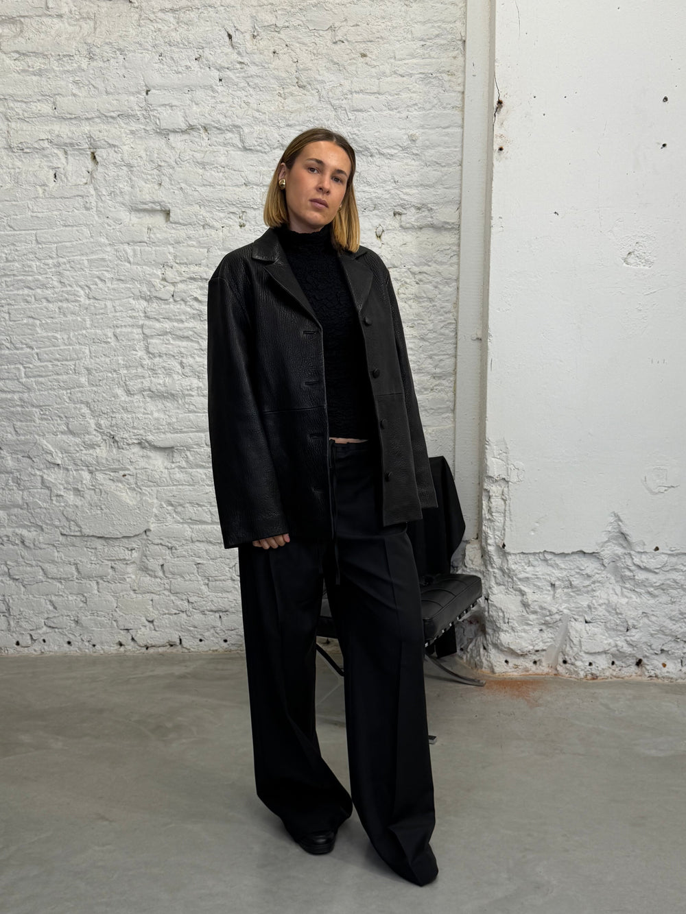 LEATHER RETRO JACKET JACKET ROHE 