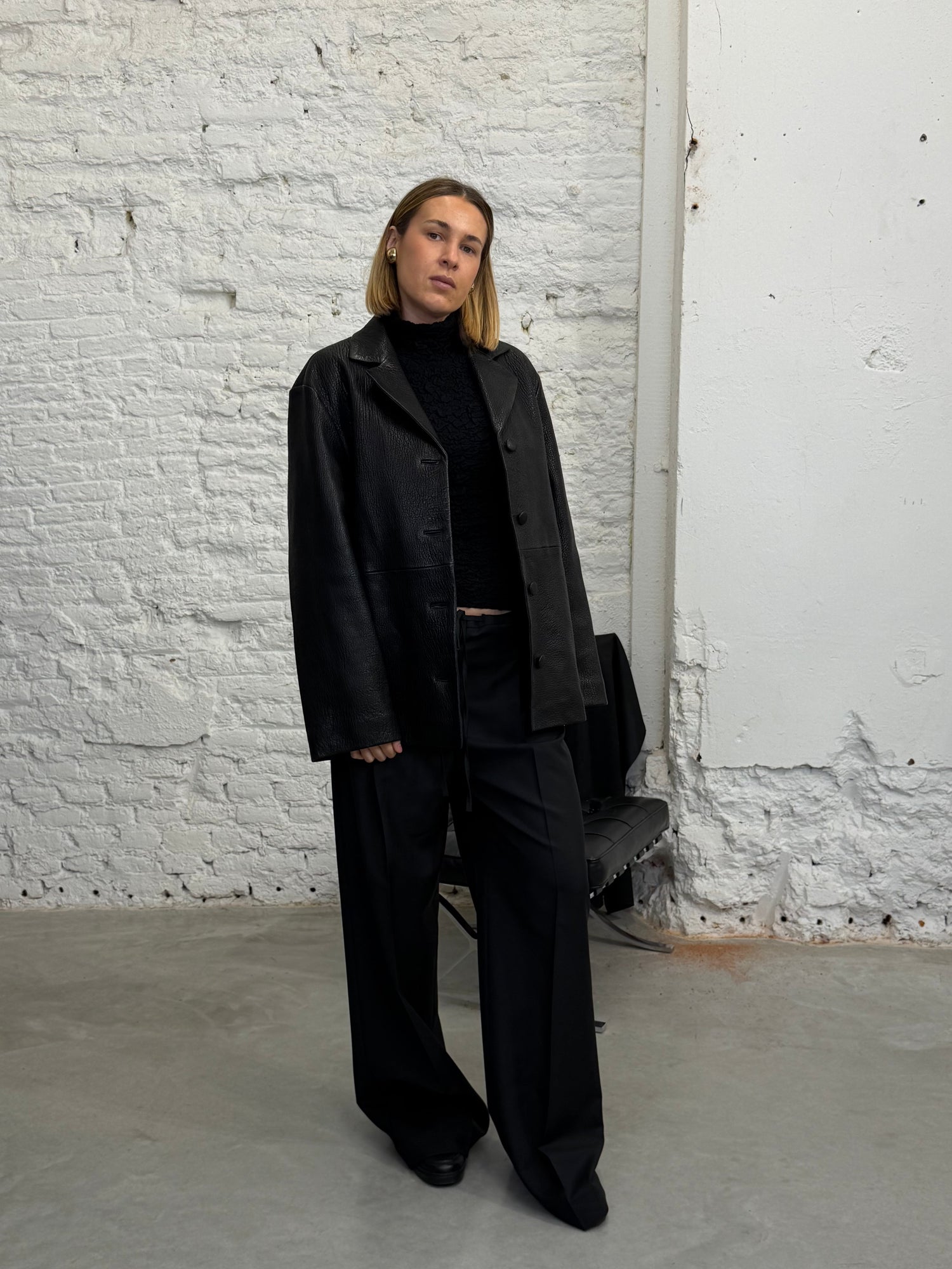 LEATHER RETRO JACKET JACKET ROHE 