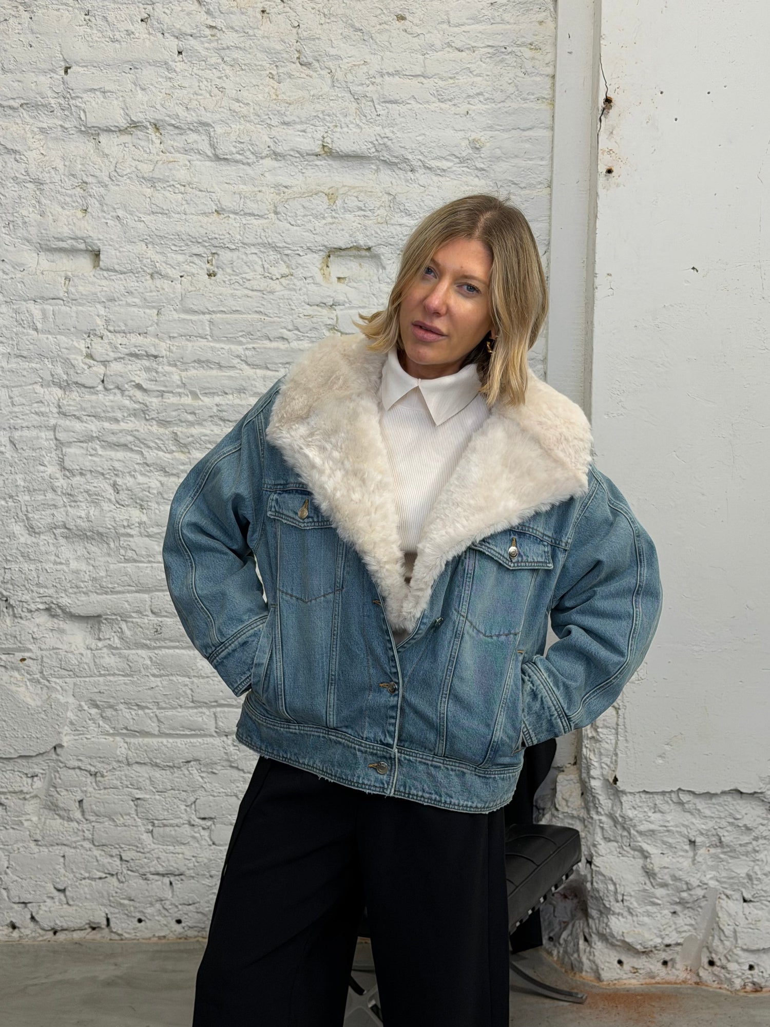 SOPHIA OUTERWEAR IN BLUE VINTAGE JACKET IRO 