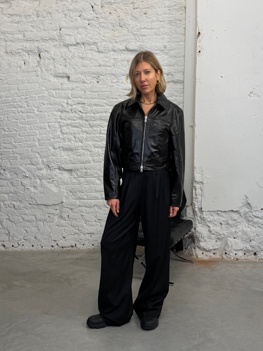 CARO LEATHER JACKET IN BLACK JACKET WON HUNDRED 