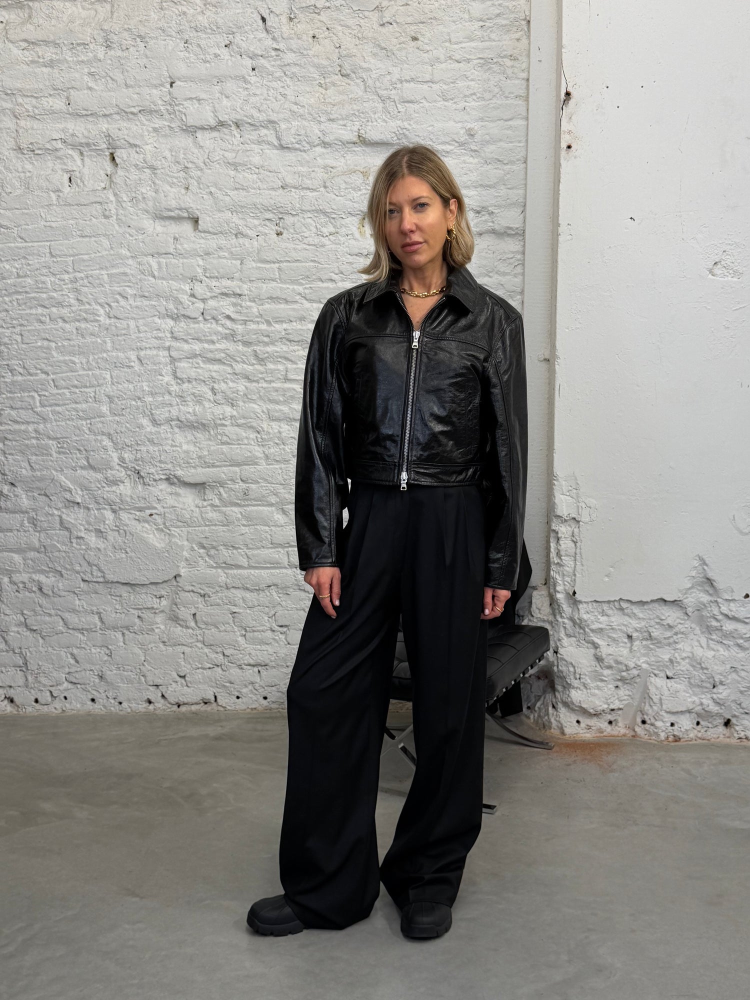 CARO LEATHER JACKET IN BLACK JACKET WON HUNDRED 