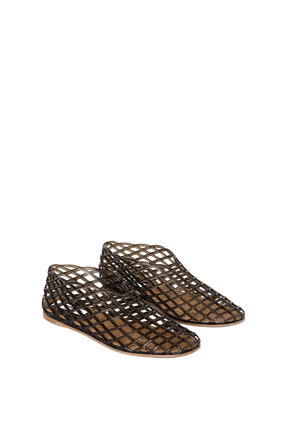 JELLY MESH BALLERINE IN BROWN SHOES LA PISCINE 