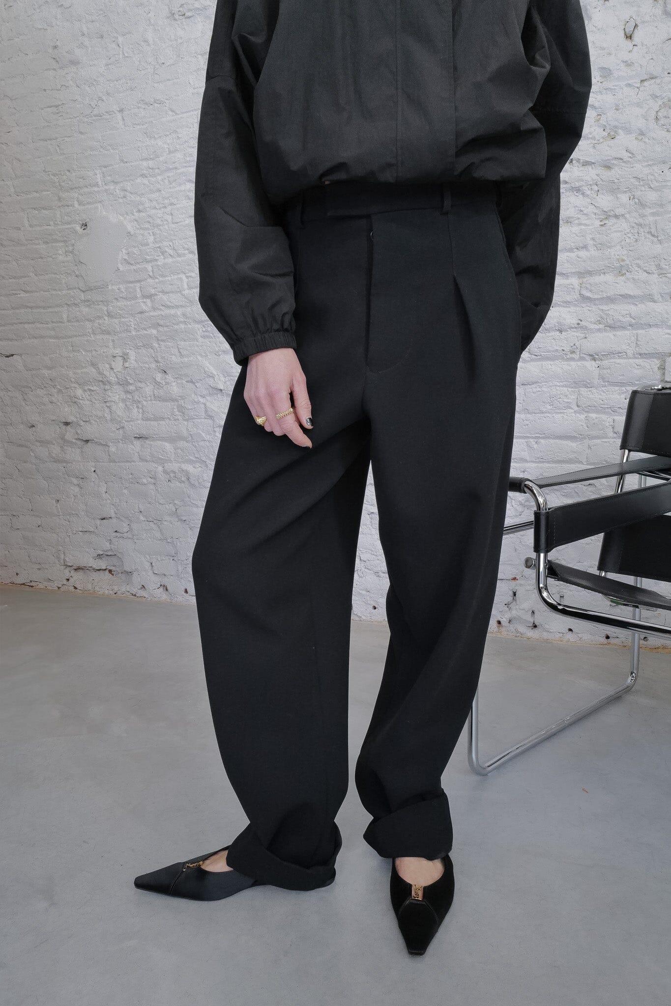 PSALM BOYISH HEAVY CREPE PANTS PANTS KURE 