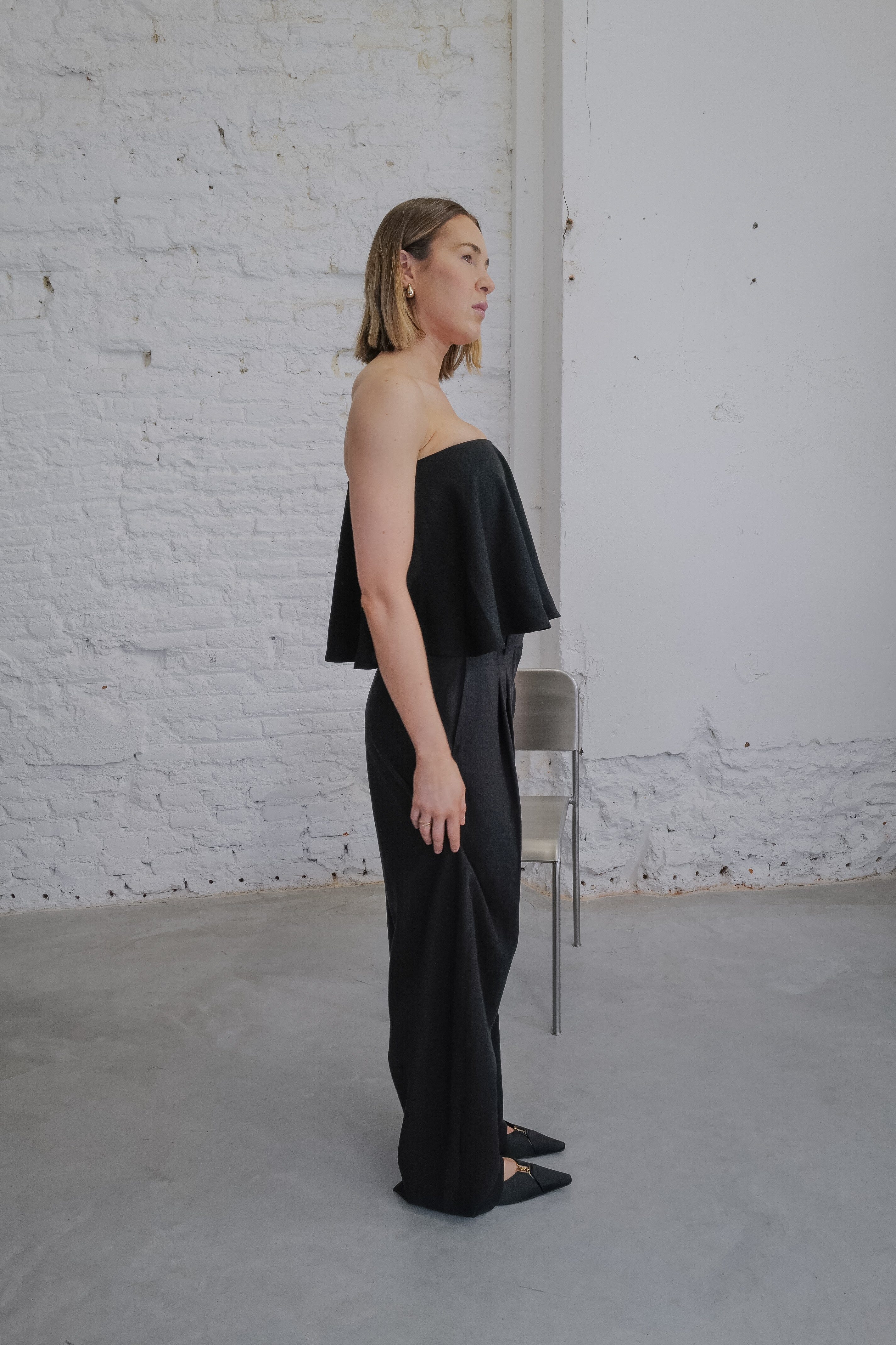 SEKA RAW SILK PANTS IN BLACK PANTS NANUSHKA 