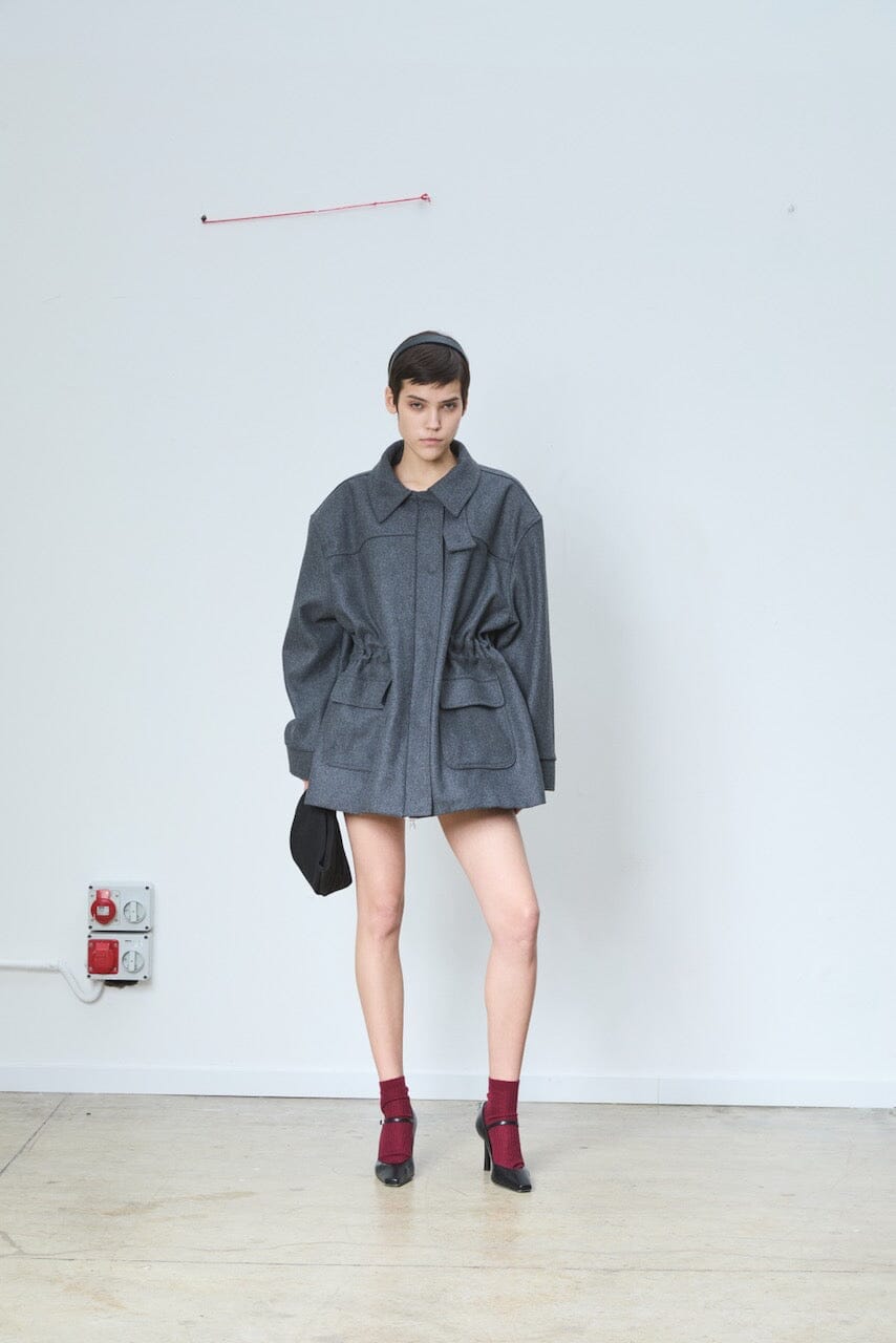 PARKA JACKET IN DARK GREY
