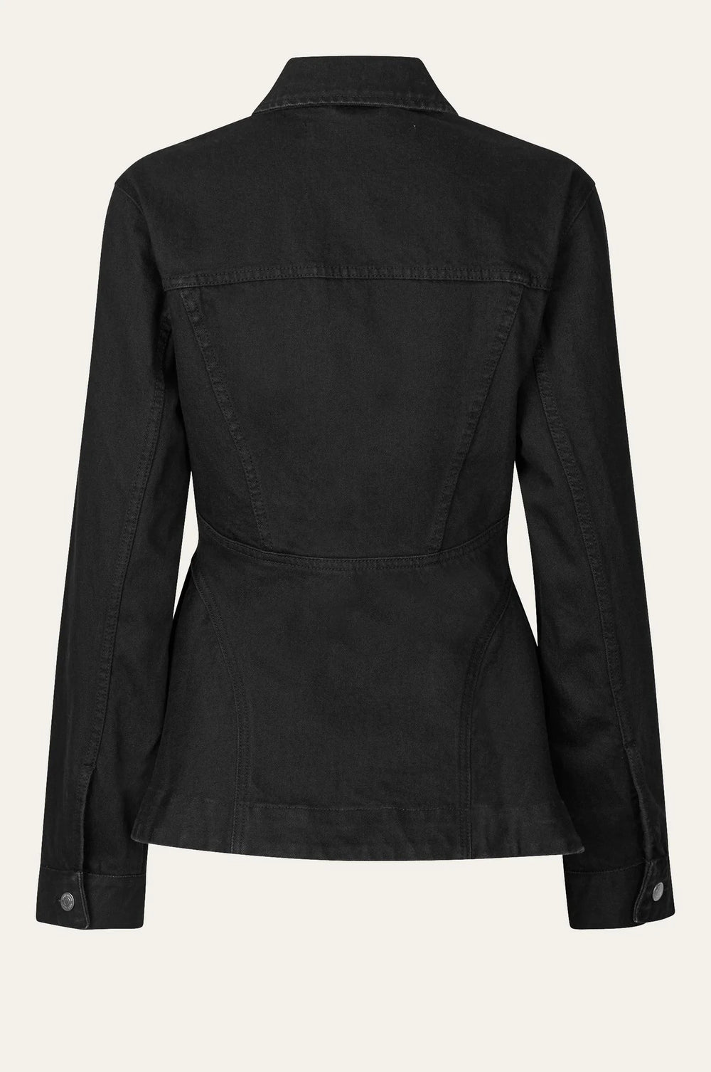 LAYLA DENM JACKET IN BLACK JACKET OVAL SQUARE 