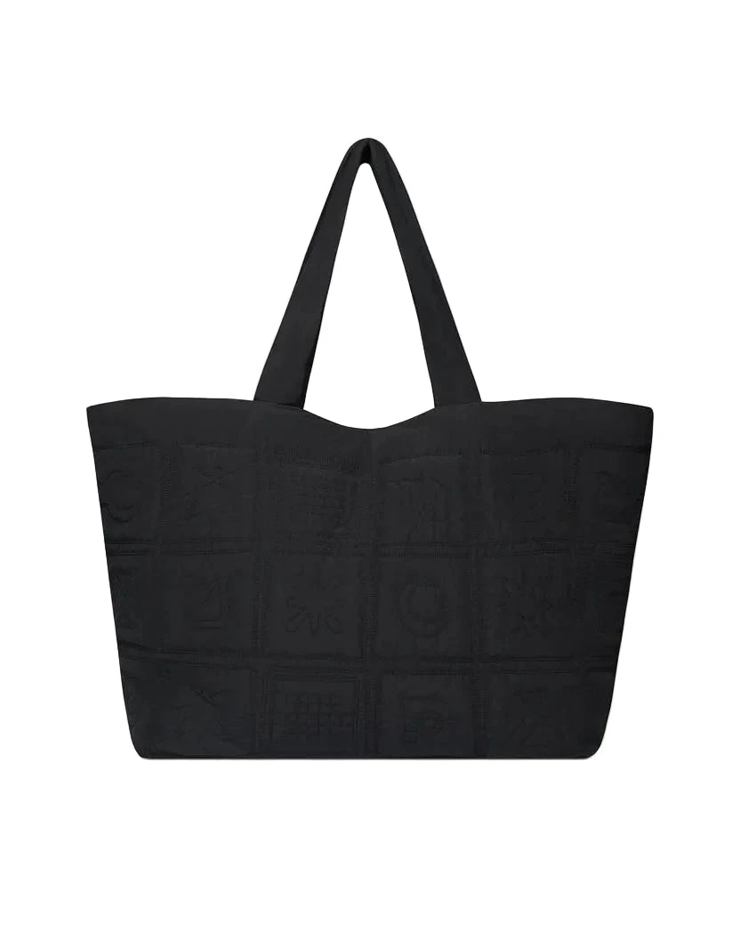 SYMBOL QUILT TOTE IN BLACK TOP NANUSHKA 