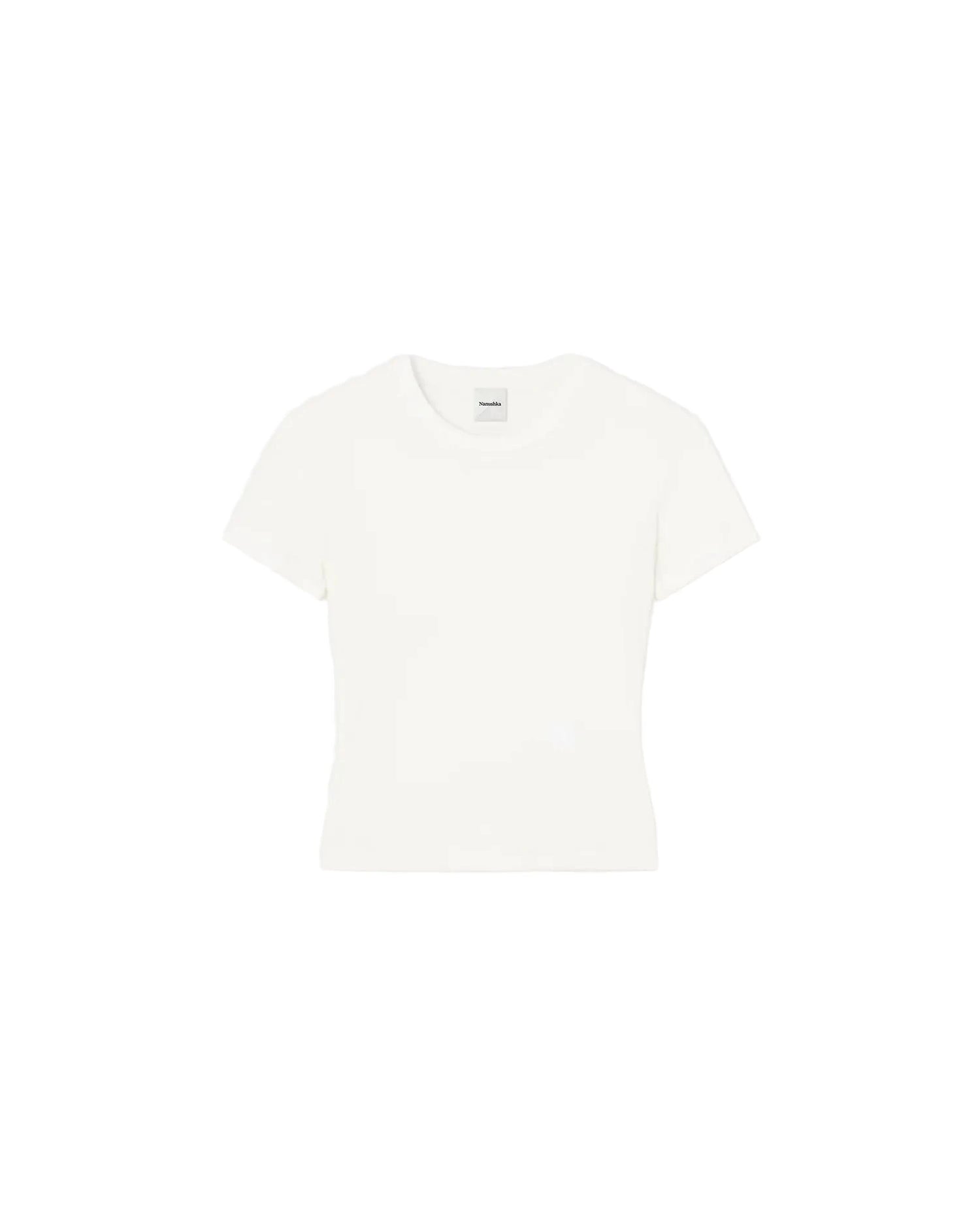 AXTON CROPPED TEE IN OFF WHITE T-SHIRT NANUSHKA 