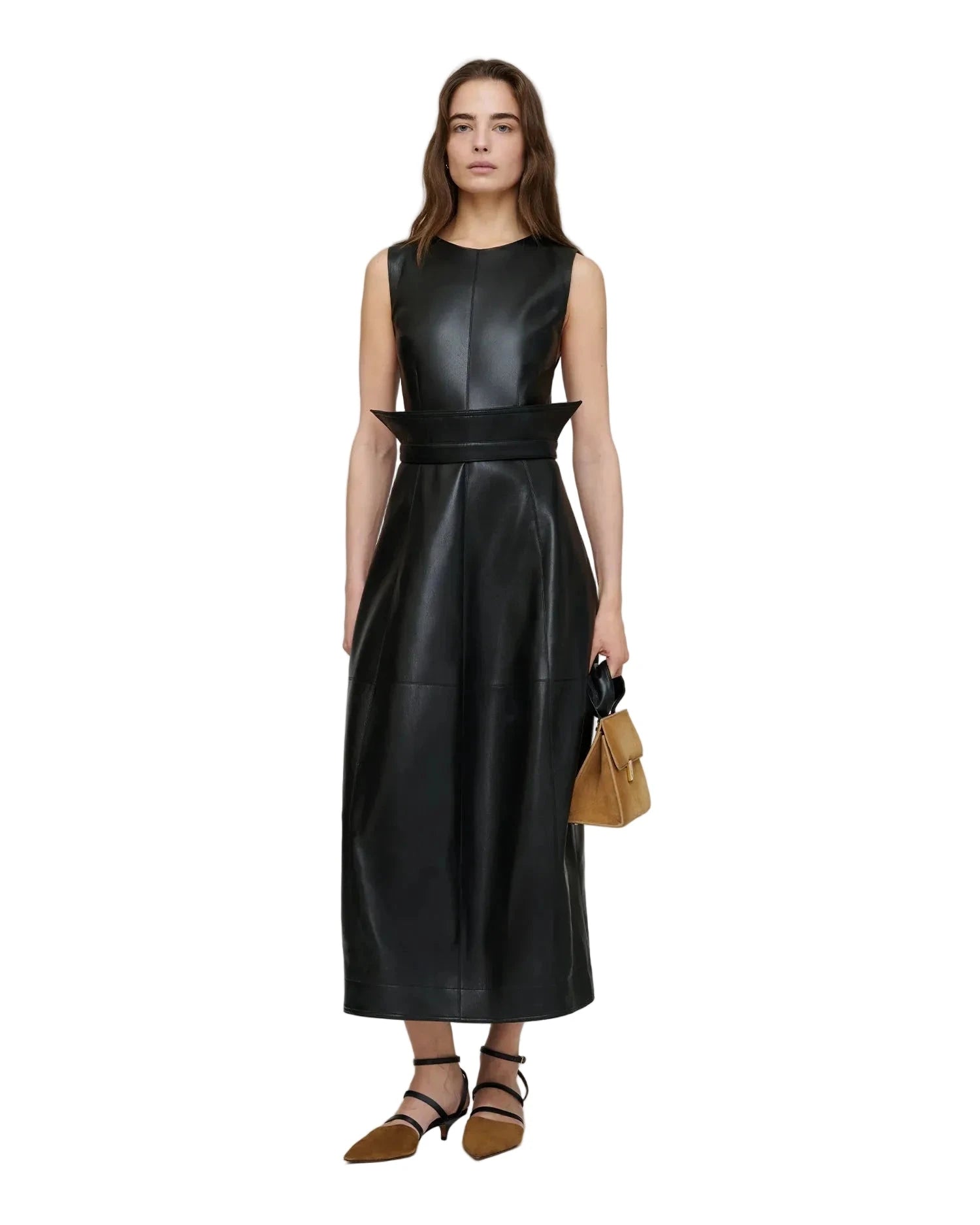 EVORA LEATHER BELT IN BLACK BELT NANUSHKA 