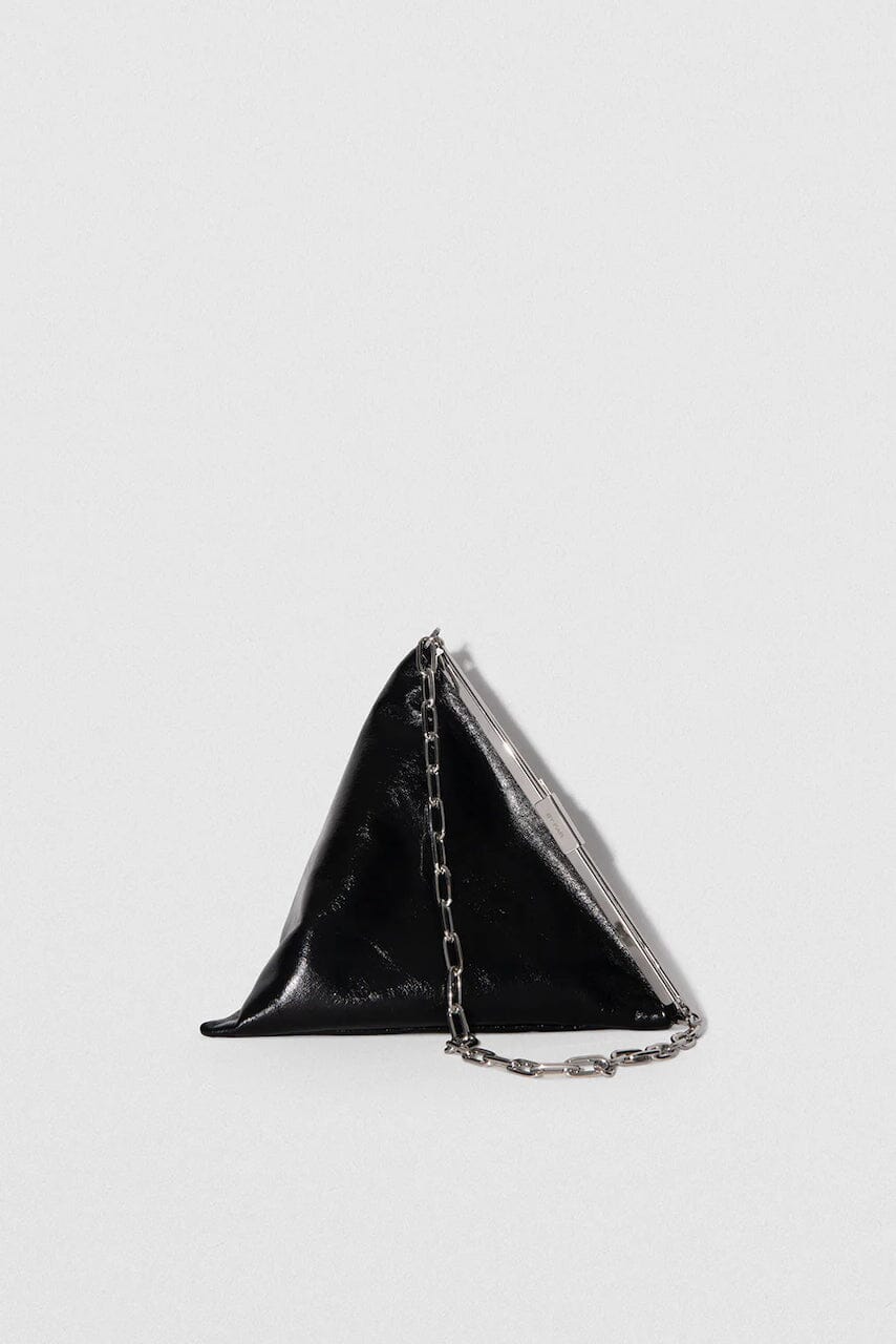 PRISMA CREASED LEATHER BAG BAG BY FAR 