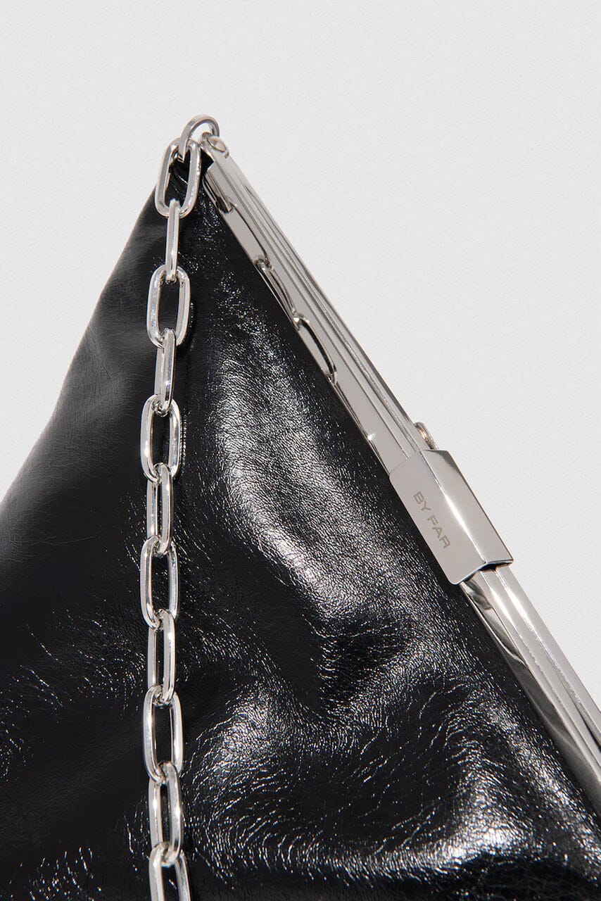 PRISMA CREASED LEATHER BAG BAG BY FAR 