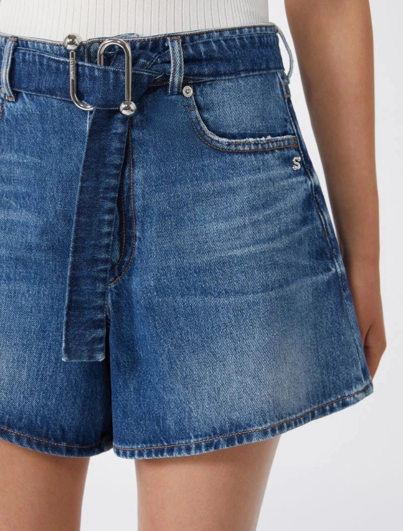 FIESTA DENIM SHORT IN BLUE DENIM SHORT MAXMARA 
