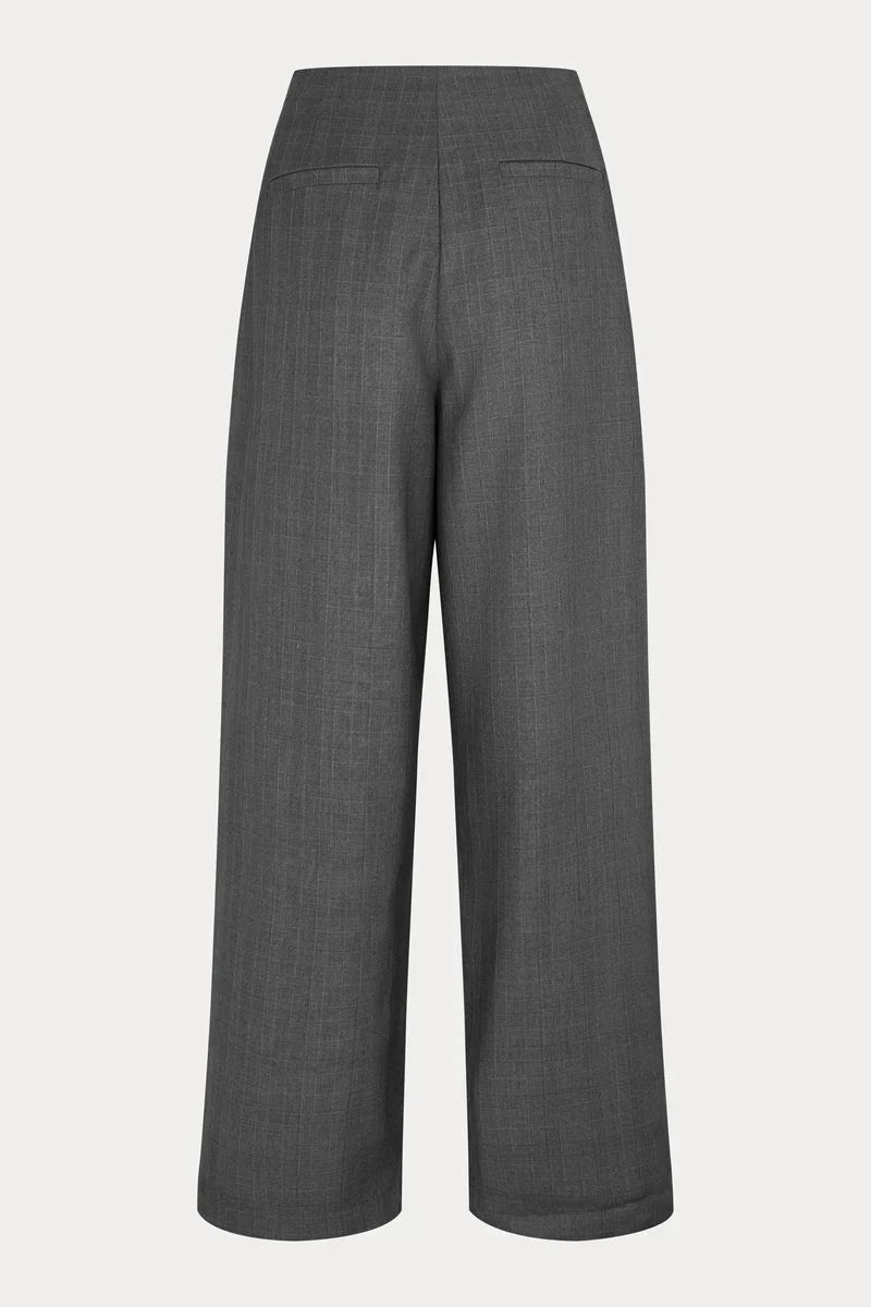 TAMMY TROUSERS IN GREY CHECKS PANTS OVAL SQUARE 