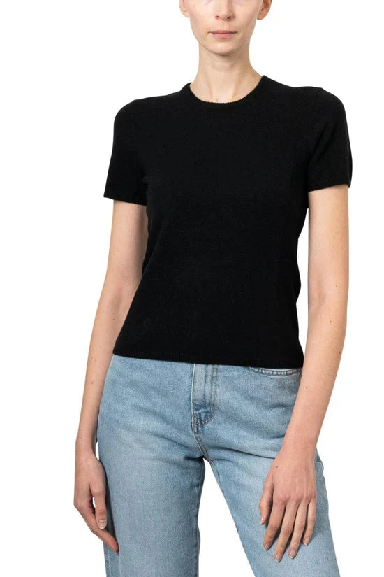 COMO KNIT TEE IN BLACK KNITWEAR THE GARMENT 