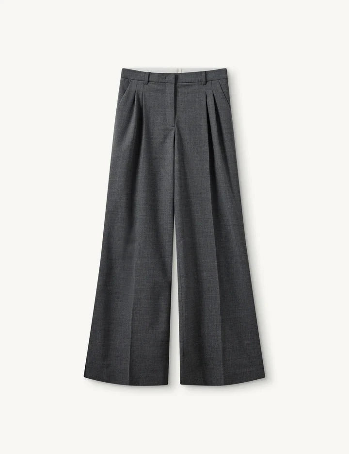GRAND PANTS IN GREY MELANGE PANTS THE GARMENT 