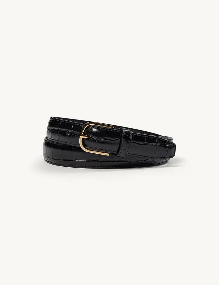 KAJA CROCCO BELT IN BLACK